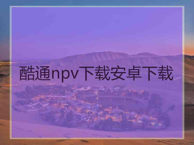 酷通npv下载安卓下载