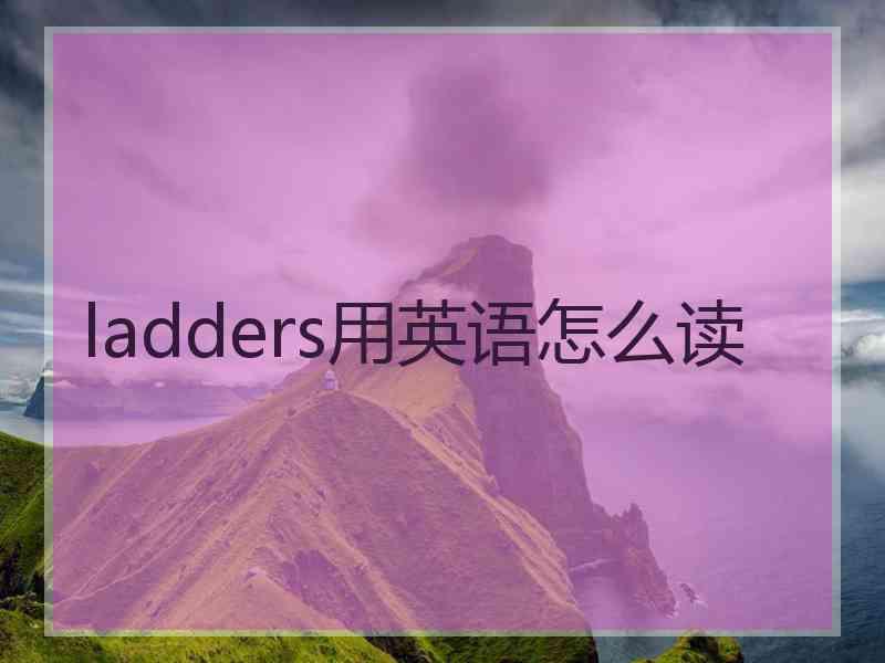 ladders用英语怎么读