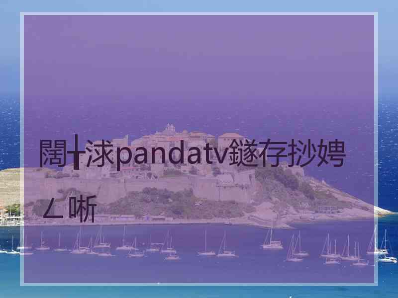 闊╁浗pandatv鐩存挱娉ㄥ唽