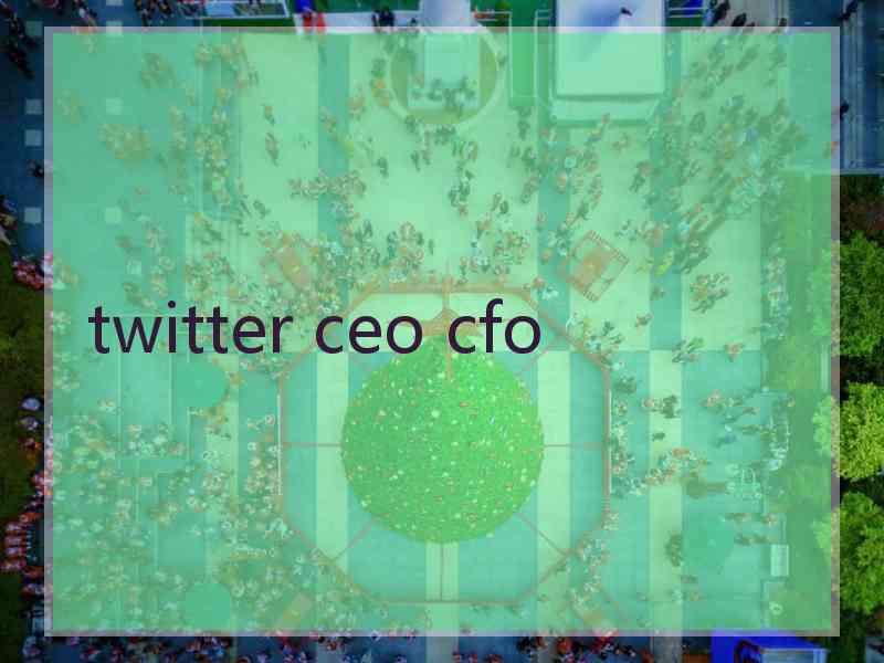 twitter ceo cfo