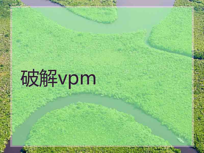 破解vpm