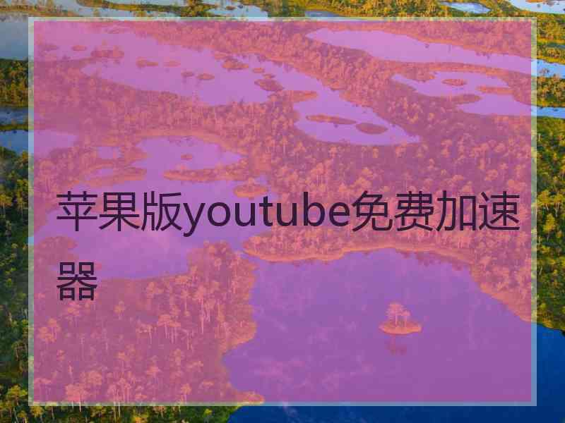 苹果版youtube免费加速器