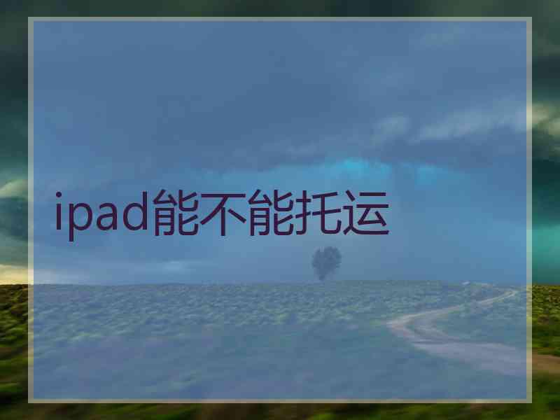 ipad能不能托运