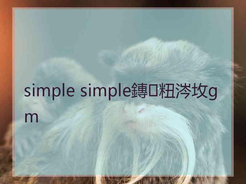 simple simple鏄粈涔坆gm