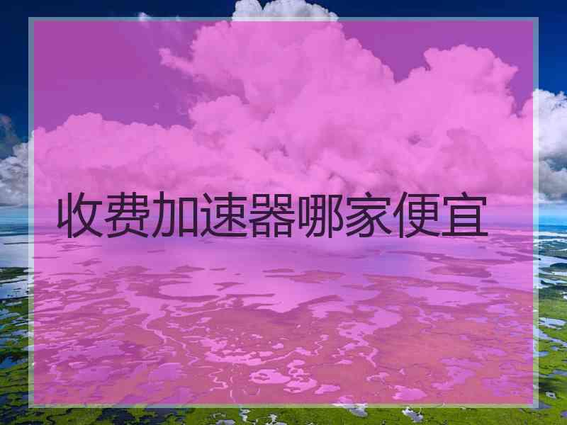 收费加速器哪家便宜