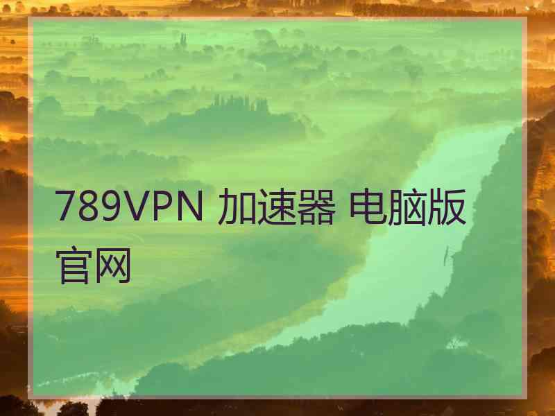 789VPN 加速器 电脑版 官网