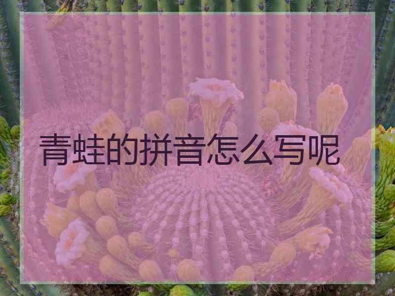 青蛙的拼音怎么写呢