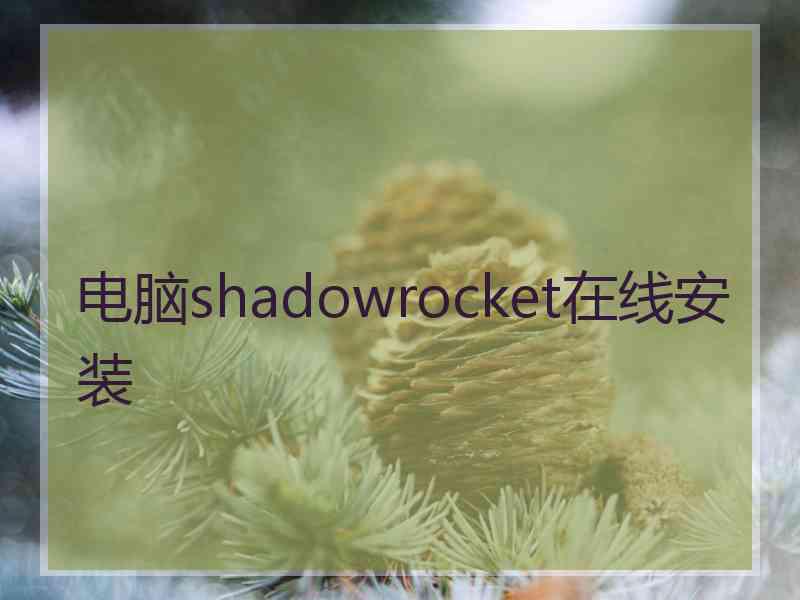 电脑shadowrocket在线安装