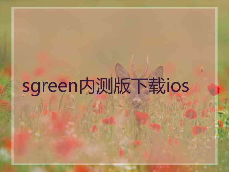 sgreen内测版下载ios