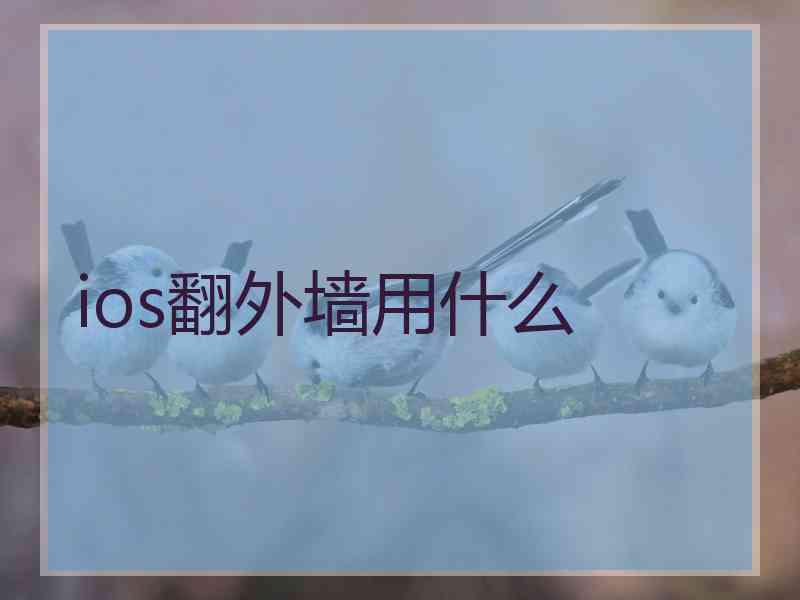 ios翻外墙用什么