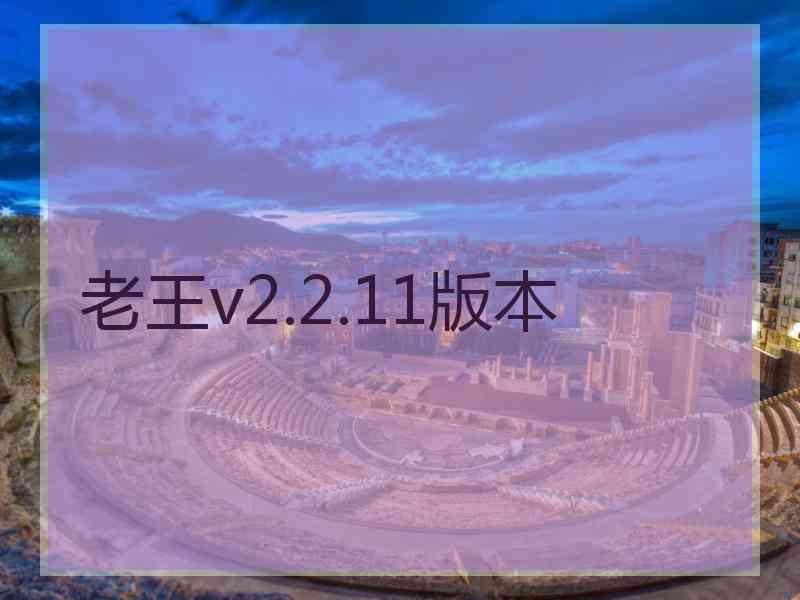 老王v2.2.11版本