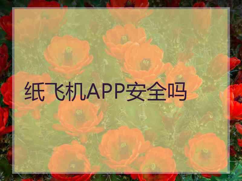 纸飞机APP安全吗