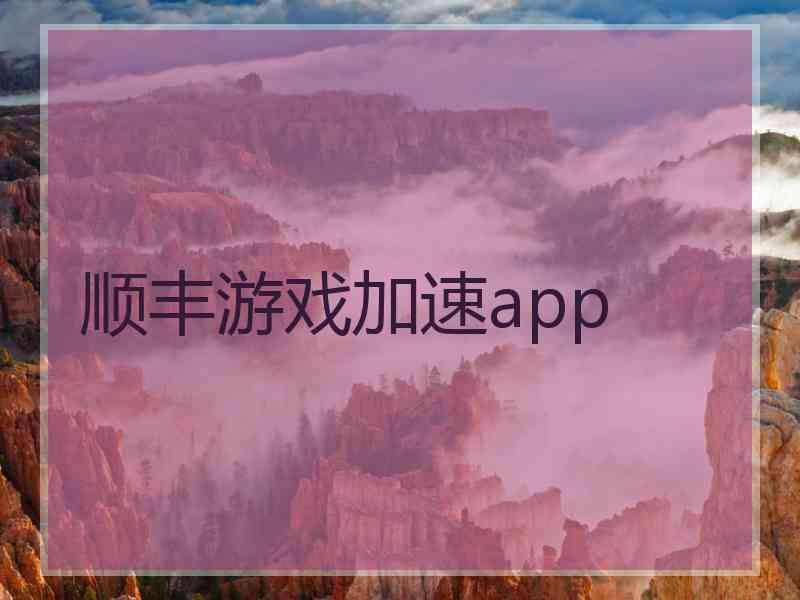 顺丰游戏加速app