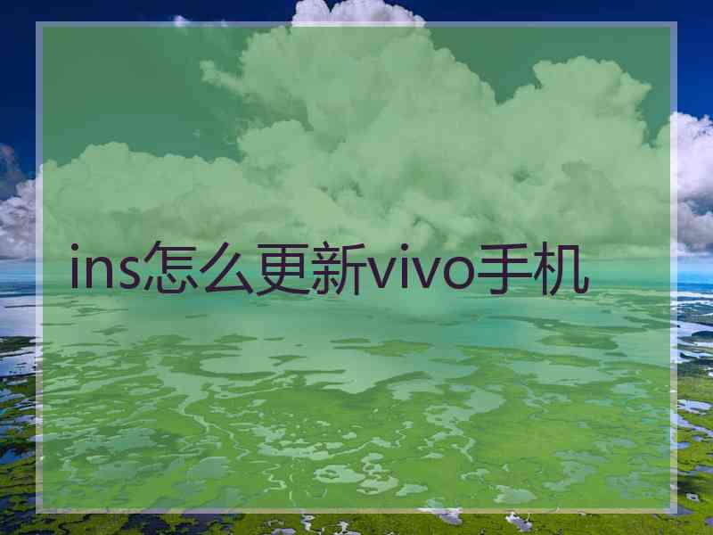 ins怎么更新vivo手机