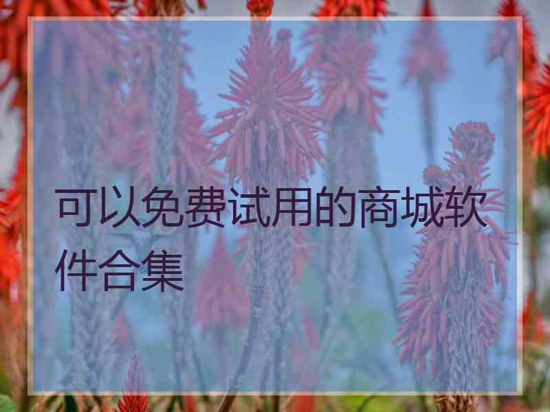 可以免费试用的商城软件合集