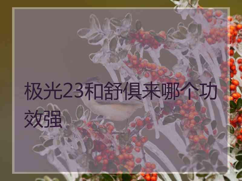 极光23和舒俱来哪个功效强