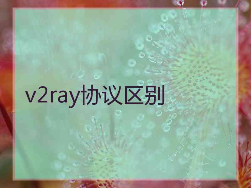 v2ray协议区别