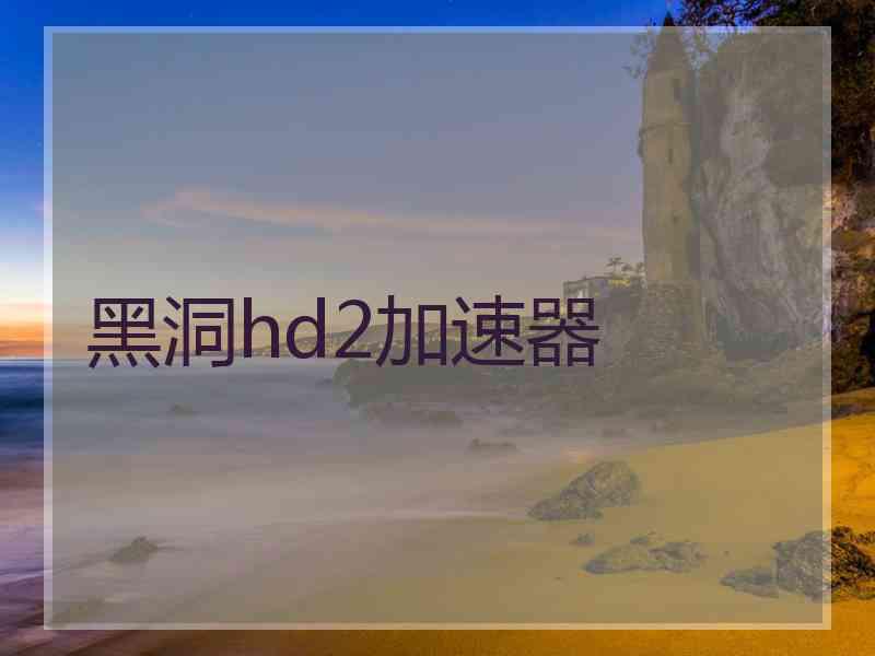 黑洞hd2加速器