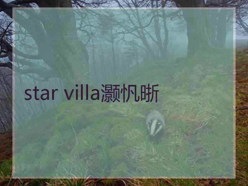 star villa灏忛晣