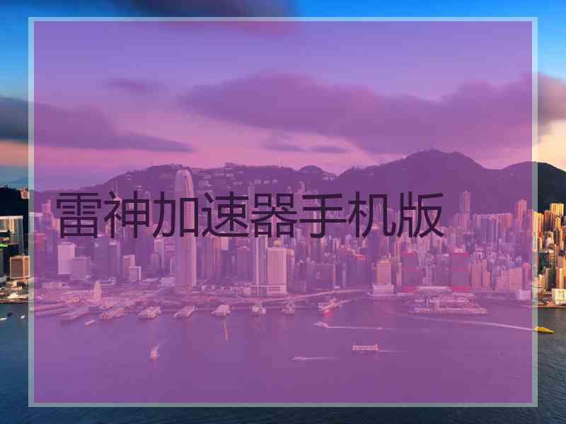 雷神加速器手机版