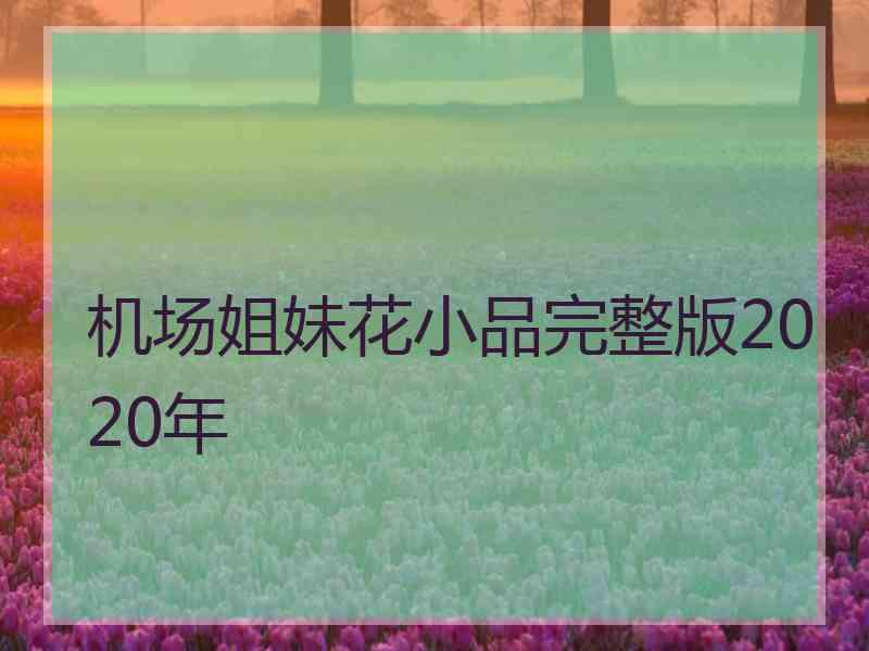 机场姐妹花小品完整版2020年