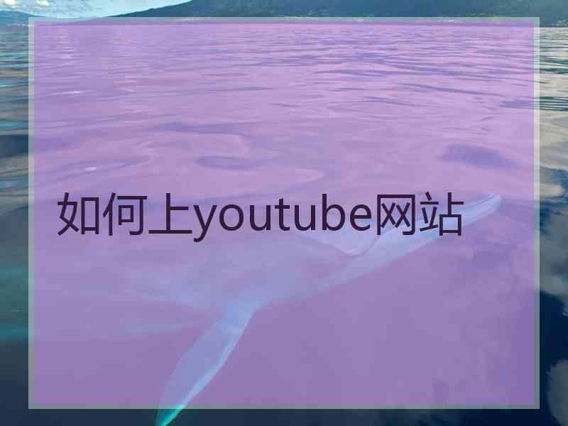 如何上youtube网站