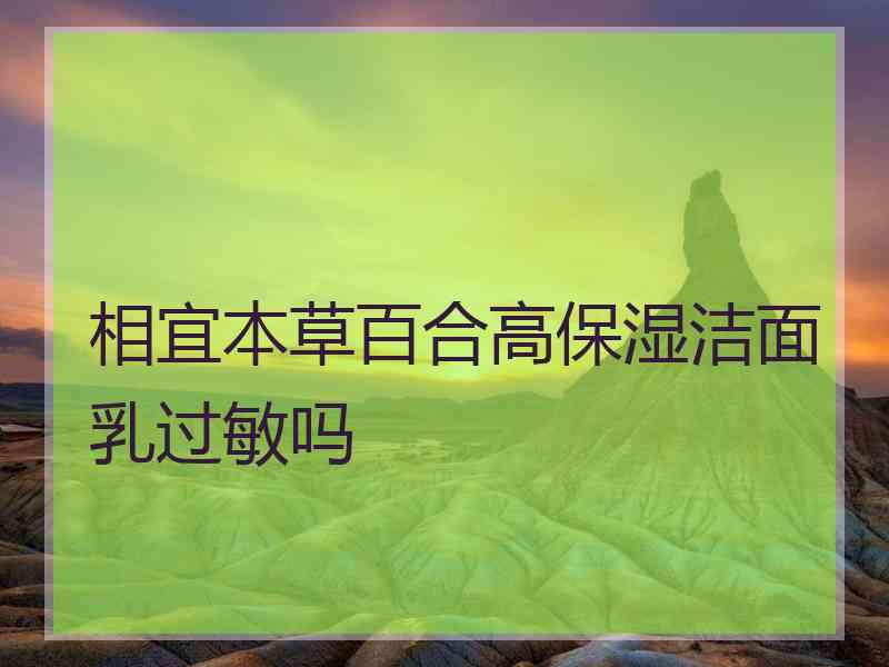 相宜本草百合高保湿洁面乳过敏吗