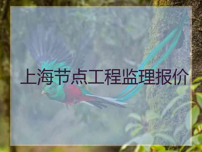 上海节点工程监理报价