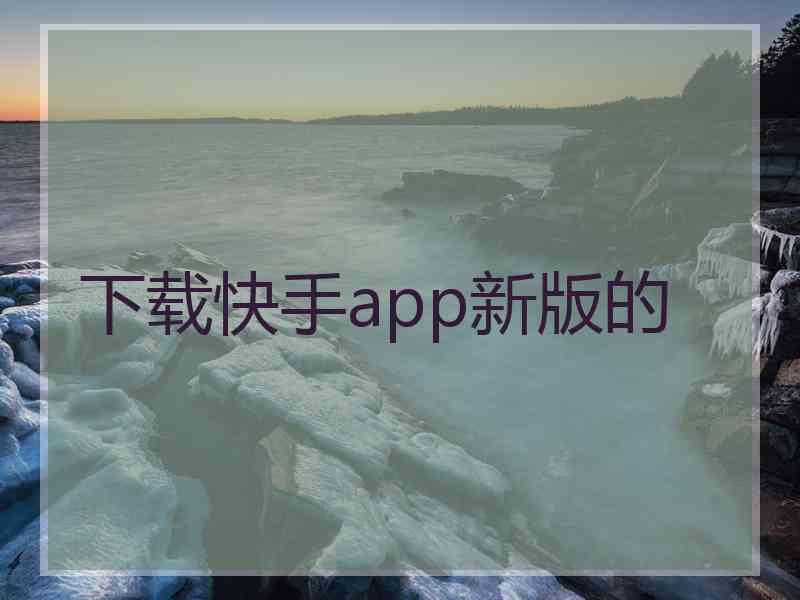 下载快手app新版的