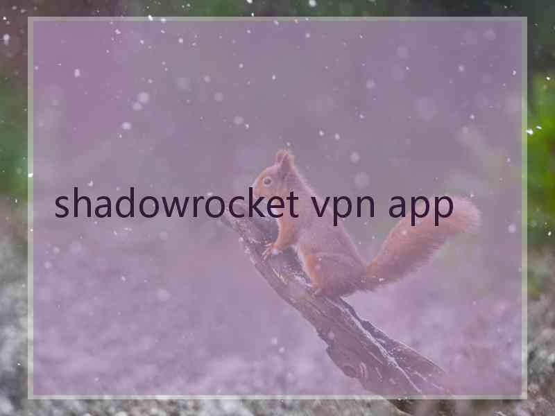 shadowrocket vpn app