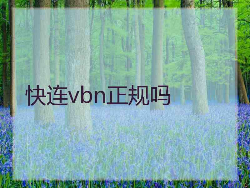 快连vbn正规吗