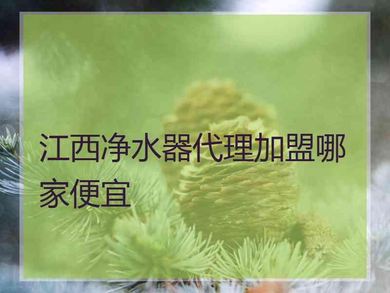 江西净水器代理加盟哪家便宜