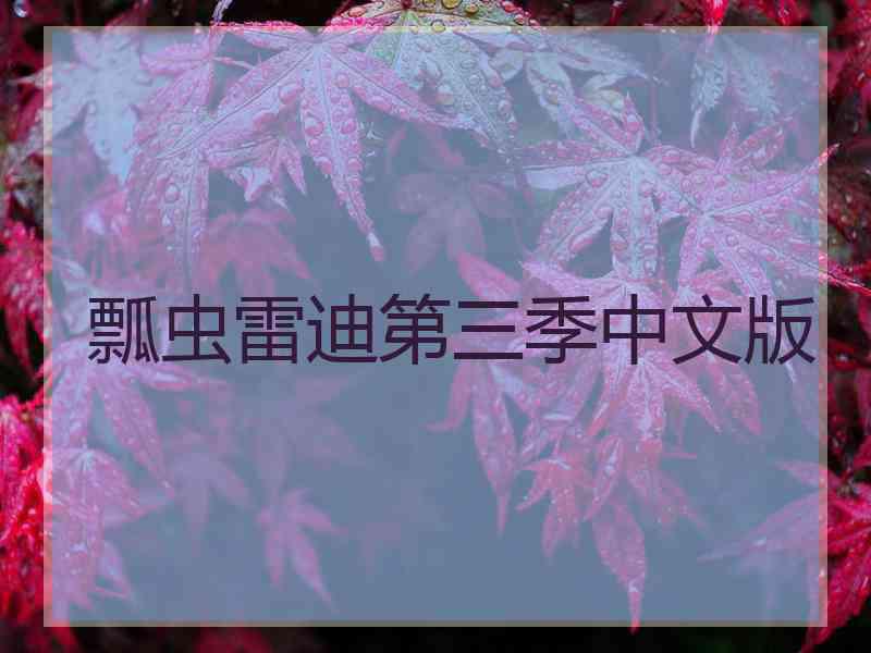 瓢虫雷迪第三季中文版