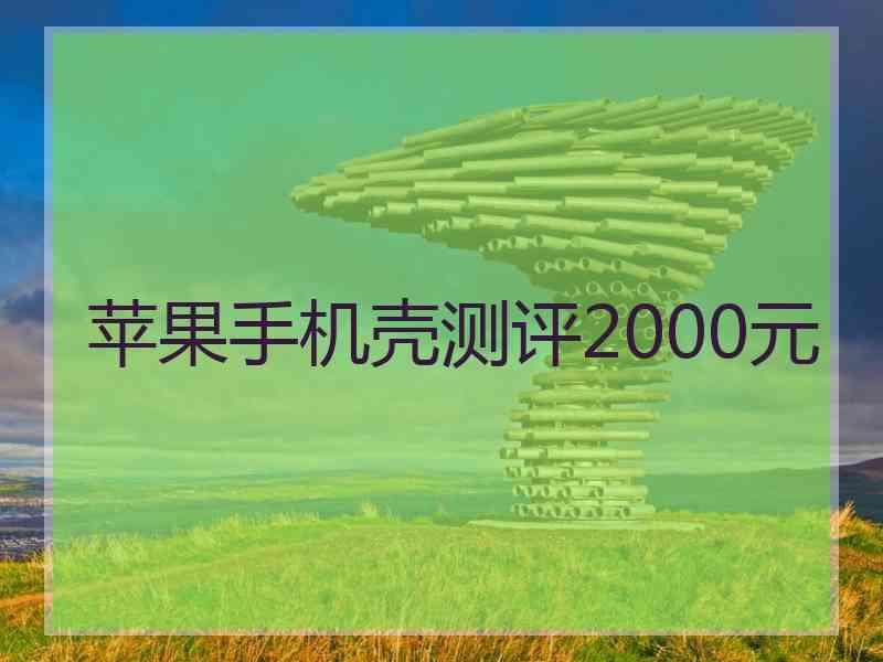 苹果手机壳测评2000元