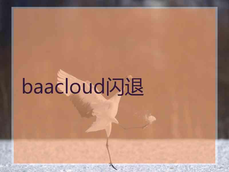 baacloud闪退