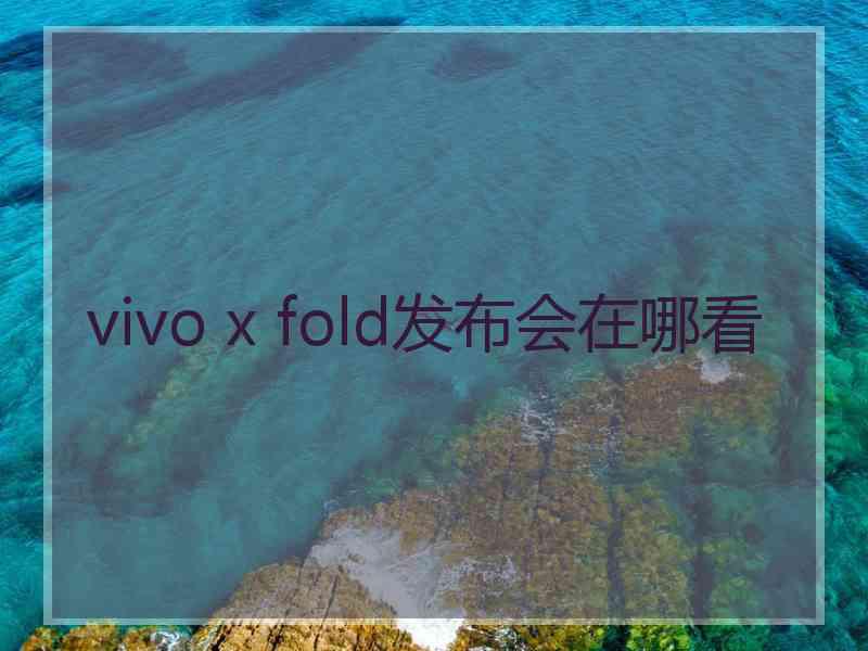 vivo x fold发布会在哪看