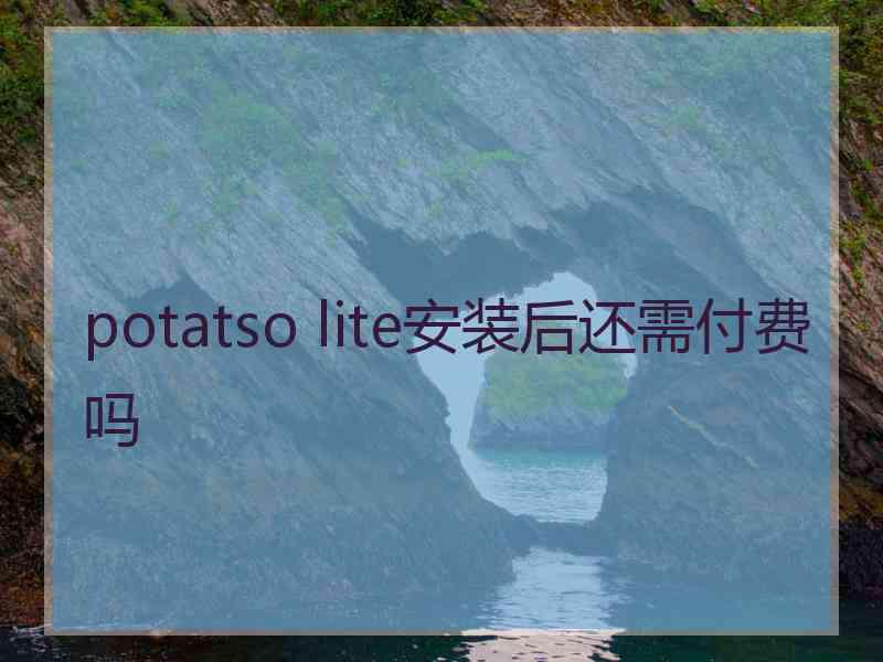 potatso lite安装后还需付费吗