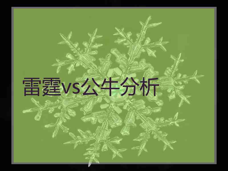 雷霆vs公牛分析