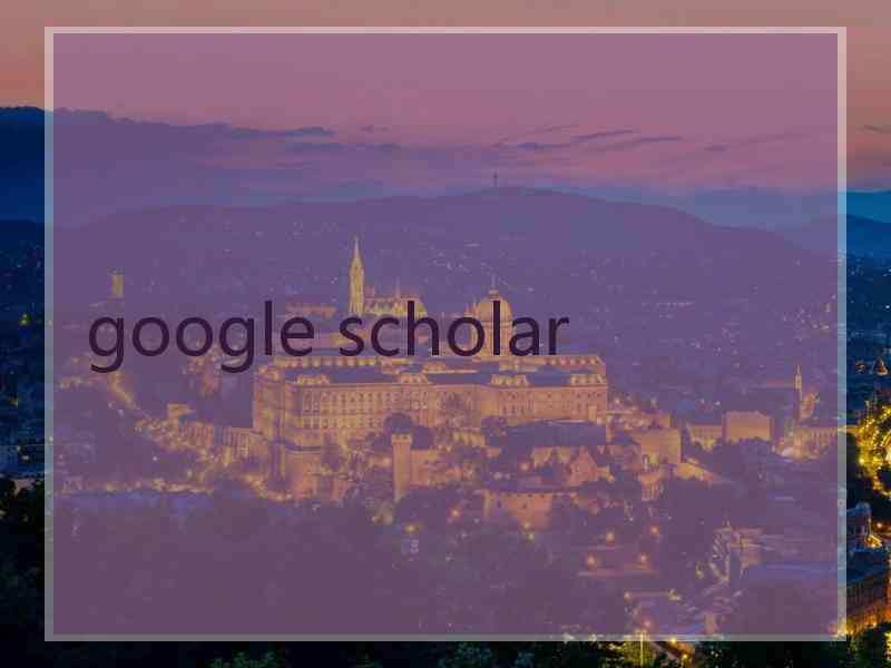 google scholar