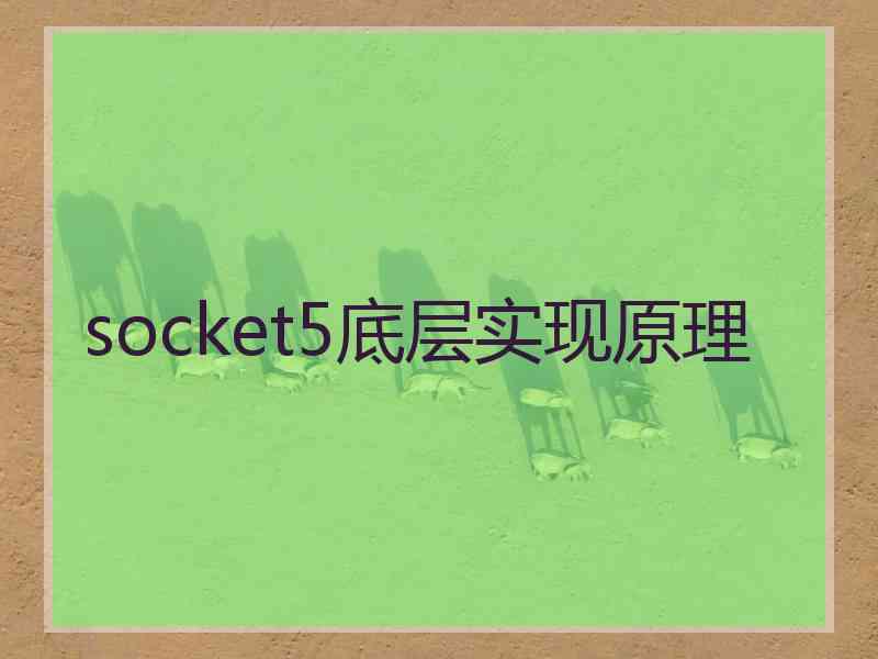 socket5底层实现原理