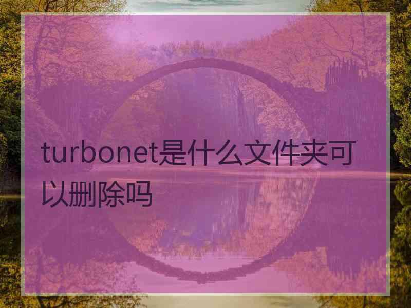 turbonet是什么文件夹可以删除吗