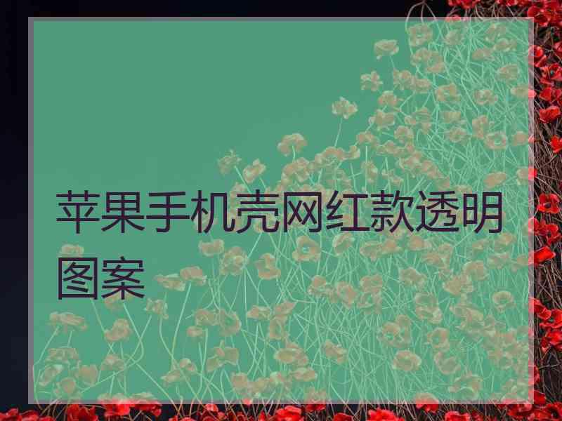 苹果手机壳网红款透明图案