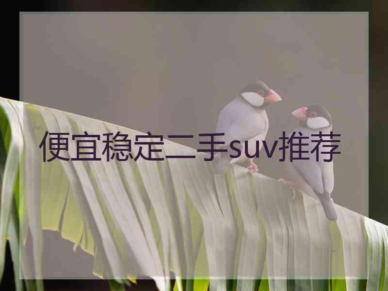 便宜稳定二手suv推荐