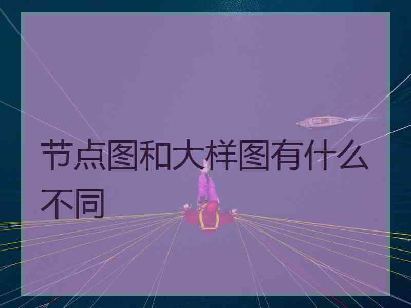 节点图和大样图有什么不同