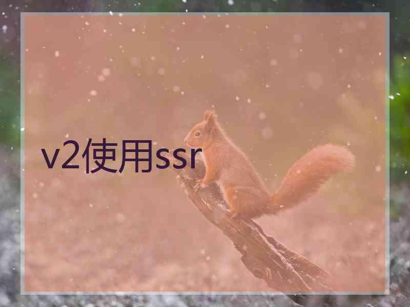 v2使用ssr