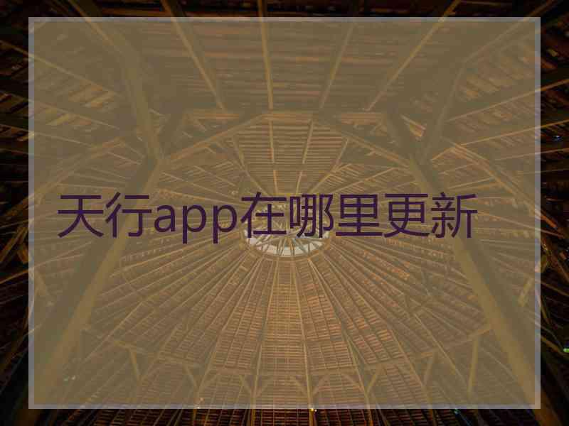 天行app在哪里更新