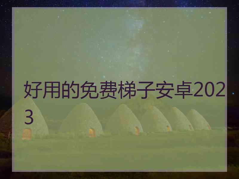 好用的免费梯子安卓2023