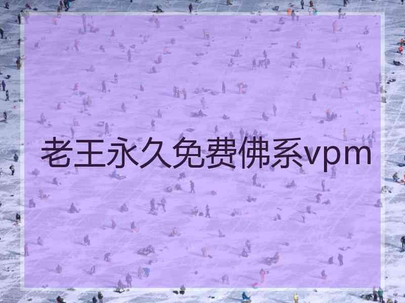 老王永久免费佛系vpm