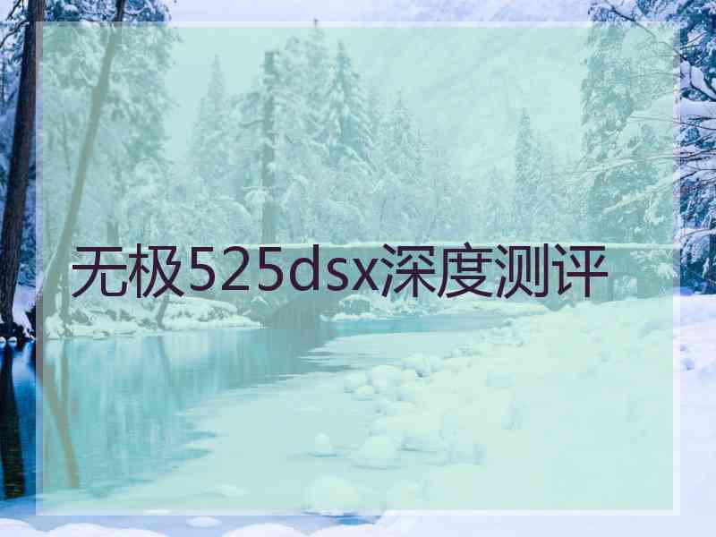 无极525dsx深度测评