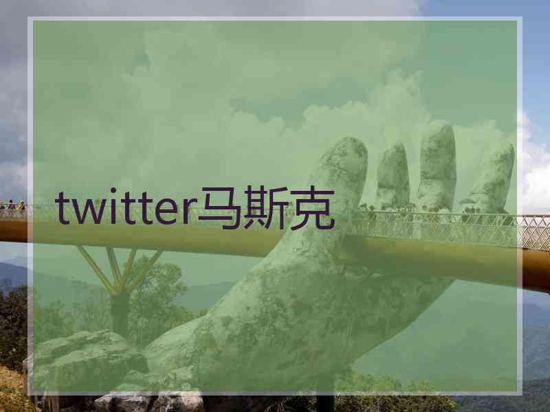 twitter马斯克